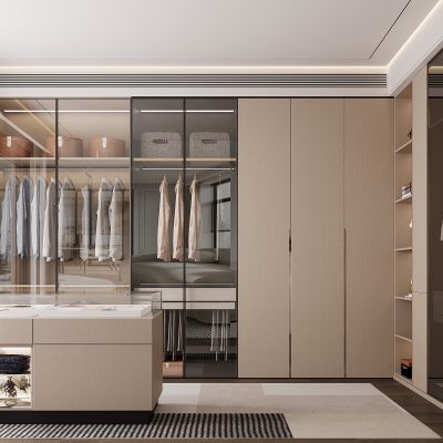 现代衣柜 梳妆台 现代衣帽间衣柜 服饰包包 衣服 箱包