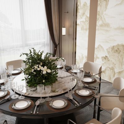 新中式餐厅包间 包厢 餐厅