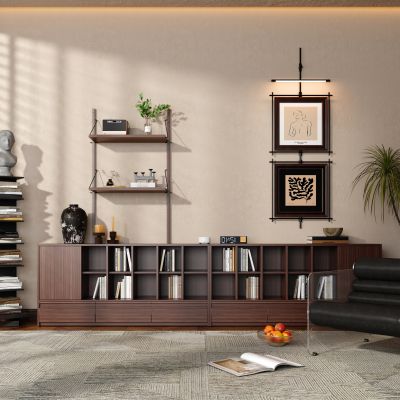 现代中古风书柜_矮柜_储物柜_装饰柜_边柜