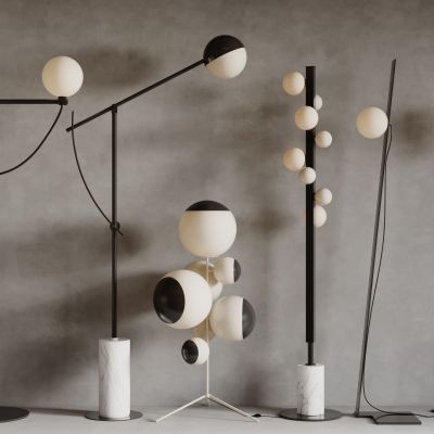 现在落地灯组合