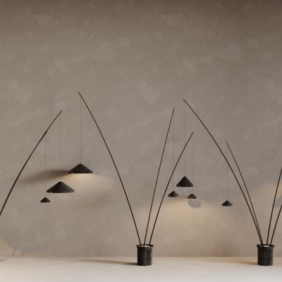 现代落地灯组合