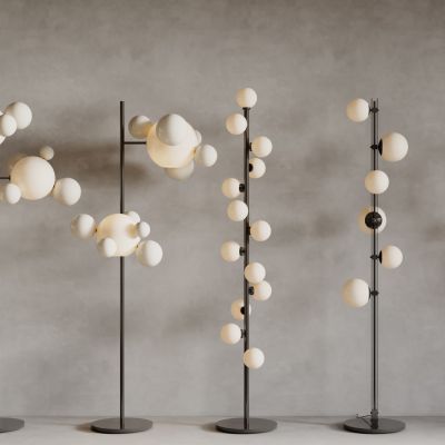 现在落地灯组合 落地灯 装饰灯 球形灯 艺术灯