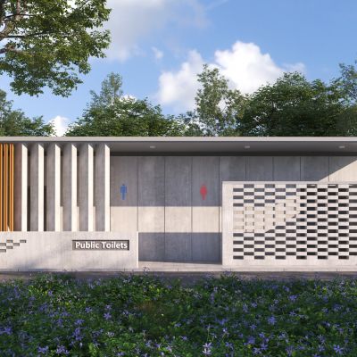现代公共厕所