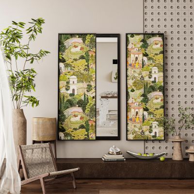 新中式中古风挂画镜子装饰画