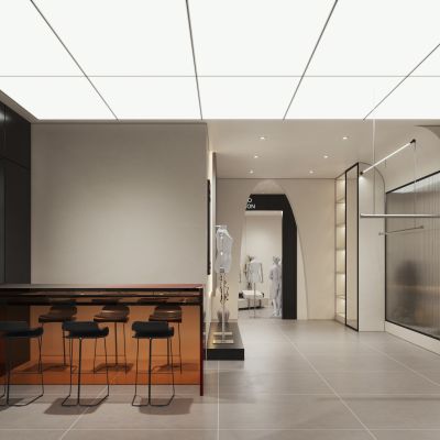 现代极简服装鞋店