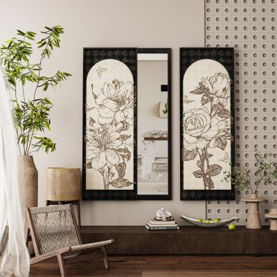 新中式中古风挂画镜子装饰画