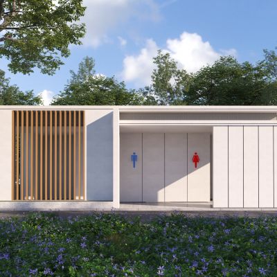 现代公共厕所 卫生间