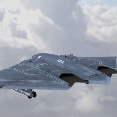 B2轰炸机低可侦测性飞翼式轰炸机