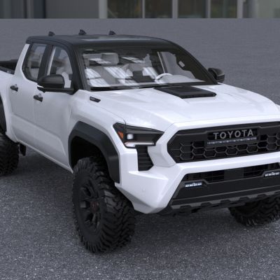 2024款丰田塔科马越野皮卡汽车带室内车门可开关