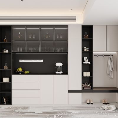 现代餐边柜 鞋柜 换鞋凳 衣服包包鞋子 装饰品摆件