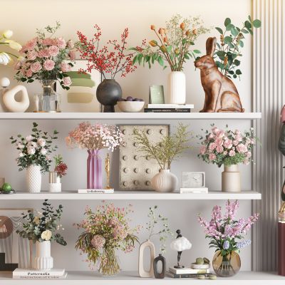 现代花瓶花卉组合