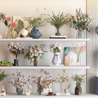 现代花瓶花卉组合