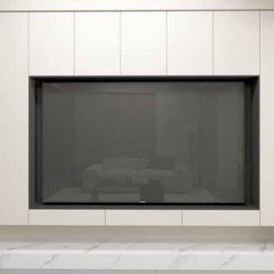 电视背景墙 电视机