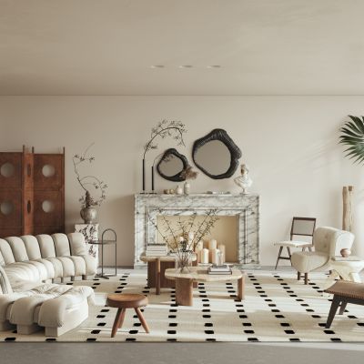 现代中古风客厅