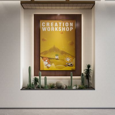 现代庭院小品 室内造景 绿植堆 植物堆