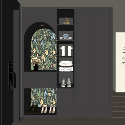 法式奶油风鞋柜