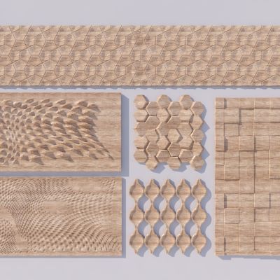 现代护墙板_墙饰板_造型墙板_背景墙板_几何拼花墙板