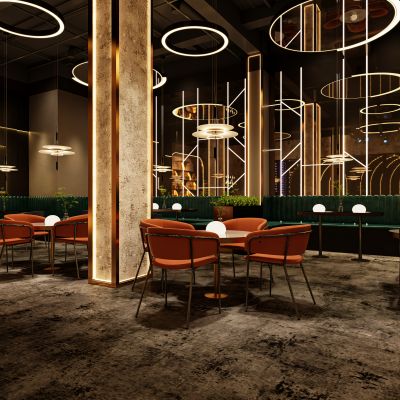现代酒吧，酒吧，清吧，餐厅3D模型