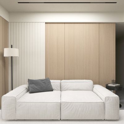 客厅 沙发背景墙 双人沙发 落地灯