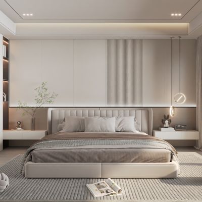 现代家居卧室3d模型下载3D模型