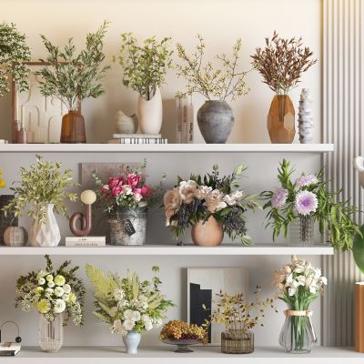 现代花瓶花卉组合