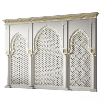 阿拉伯装饰墙 03. 东方风格拱门3D模型