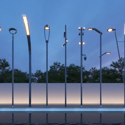 现代路灯_高杆灯_景观灯_庭院灯