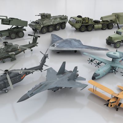 现代军用飞机汽车组合