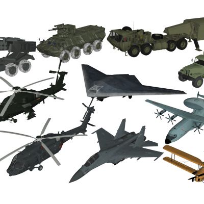 现代军用飞机汽车组合