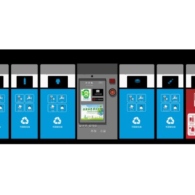 现代垃圾房垃圾桶垃圾分类房垃圾箱小区垃圾分类定时回收站小区高科技垃圾回收站