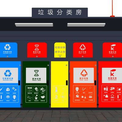 现代垃圾房垃圾桶垃圾分类房垃圾箱小区垃圾分类