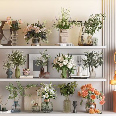 现代花瓶花卉组合