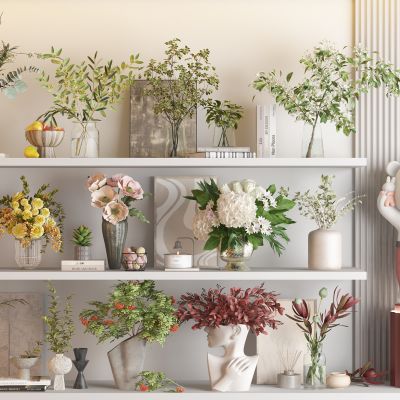 现代花瓶花卉组合