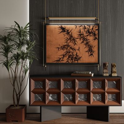 侘寂复古中古风新中式装饰画挂画