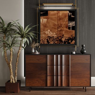 侘寂复古中古风新中式装饰画挂画