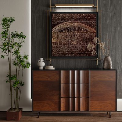 侘寂复古中古风新中式装饰画挂画