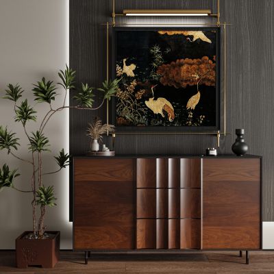 侘寂复古中古风新中式装饰画挂画