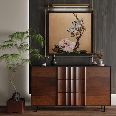 侘寂复古中古风新中式装饰画挂画