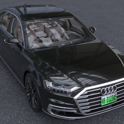 奥迪A8L汽车带内饰