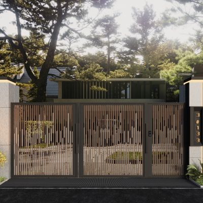 现代庭院门 大门 花园门 入户门 铁艺门 铁门 别墅庭院门