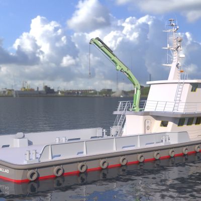 现代拖船工作船