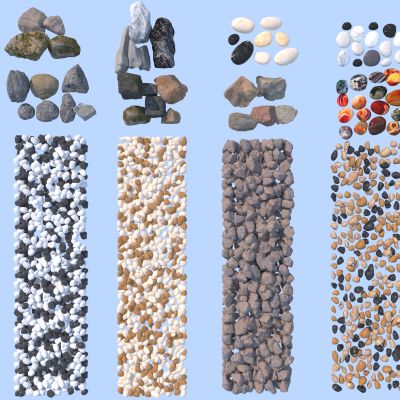 现代鹅卵石组合