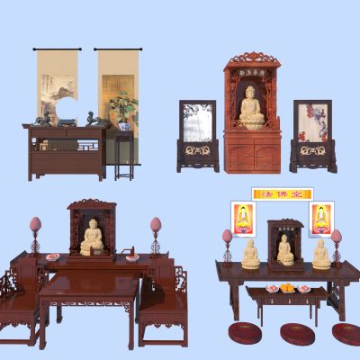 中式供奉桌_佛像