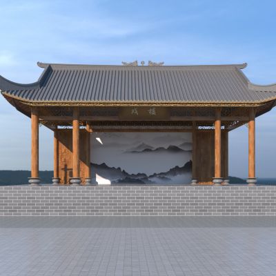 中式乡村戏台 舞台