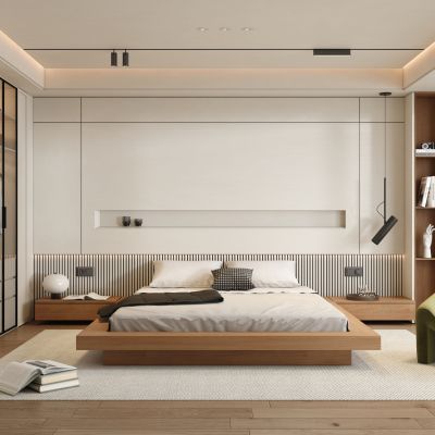 现代极简卧室