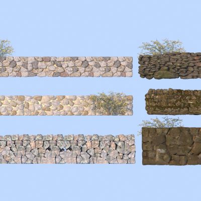 现代乡村毛石墙_挡土墙_挡墙