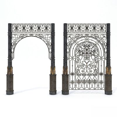 锻铁格栅和门户3D模型