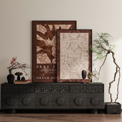 侘寂复古法式中古风装饰画挂画