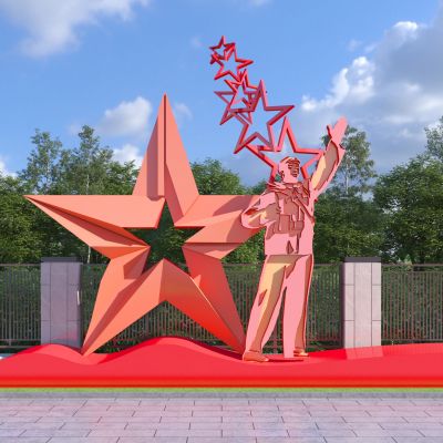 现代党建雕塑小品