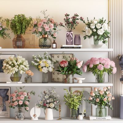 现代花瓶花卉组合